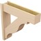 Ekena Millwork 8-in W x 32-in D x 32-in H Funston Block Rough Cedar Woodgrain TimberThane Outlooker, Primed Tan OUTUR080X32X32FST44RCPR - alternate 4
